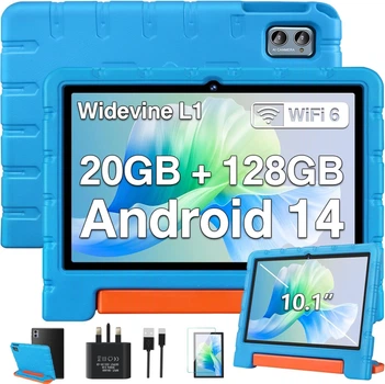 Планшет 10.1" Ziovo Z138 6+14/128Gb 8 ядер Android 14 6000 mAh + Чехол Blue - Уценка