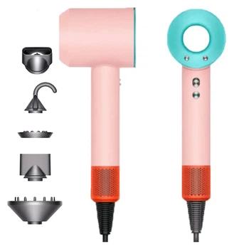 Фен для волосся Leafless Super Hair Dryer, 1600 Вт, 5 насадок, бірюзовий Ceramic Pop