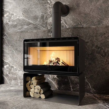 Печь стальная M-Fire Rodos с дровником (15kW)