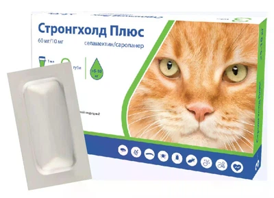 Stronghold Plus Стронгхолд Плюс Протипаразитні краплі для котів вагою 5-10 кг, 1 пипетка