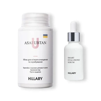 Убтан Hillary ASAI UBTAN, 100 мл + Гиалуроновая сыворотка Hillary Smart Hyaluronic, 30 мл HI-01-14