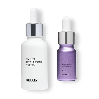 Гиалуроновая сыворотка Hillary Smart Hyaluronic, 30 мл + Восстанавливающая сыворотка вокруг глаз Hillary Anti-fatigue, 10 мл HI-11-122