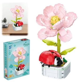 Конструктор Бонсай Божья коровка 3D Blocks Flower Insect series 103F-6, 201 деталь