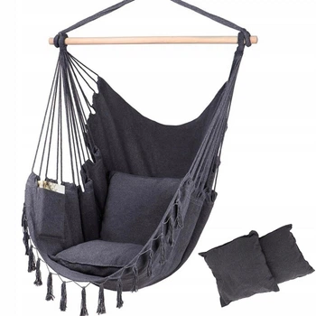 Підвісне крісло, бразильський гамак Hanert BOHO Black