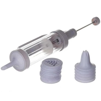 Шприц для печенья с насадками для декорирования Cookie Press and Cake Decorator Set, белый (20780)