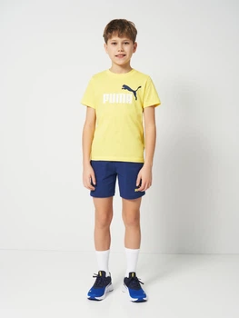 Дитячий літній комплект (футболка + шорти) Puma Essentials 2 Color No.1 Logo 68629835 134-140 см Lemon Meringue (4069161992926)