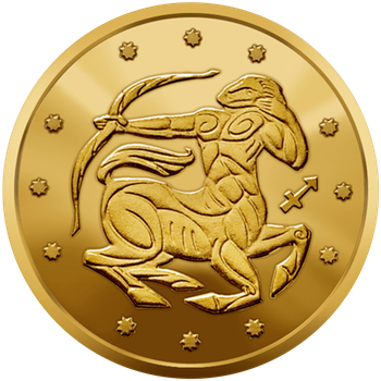 Монета НБУ Золота Стрілець 2 гривні 2007 рік