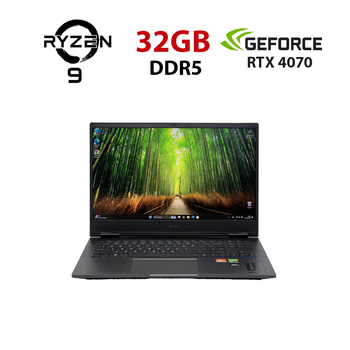 Игровой ноутбук Б-класс HP Omen 16-xf0033dx / 16" (1920x1080) IPS / AMD Ryzen 9 7940HS (8 (16) ядер по 4.0 - 5.2 GHz) / 32 GB DDR5 / 2048 GB SSD / nVidia GeForce RTX 4070, 8 GB GDDR6, 128-bit / WebCam б/у