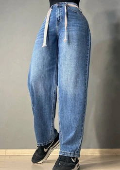 Джинси жіночі Vanver 2009 skater jeans банани з поясом 27 сині