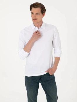 Поло длинное мужское Pierre Cardin G021SZ082-000-2314481(beyaz) L Белое (8683859229390)