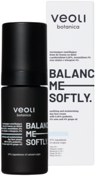Крем для обличчя Veoli Botanica Balance Me Softly з пребіотиком 0.25% сечовиною 2% і олією винограду 4% 30 мл (5904423861192)
