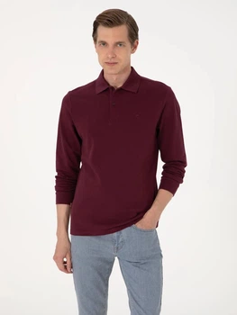 Поло длинное мужское Pierre Cardin G021SZ082-000-2314481(bordo) 2XL Бордовое (8683859229604)