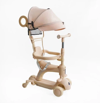 Самокат Maraton Smart Baby 4в1 трансформер с козырьком розовый (SMR669PN)