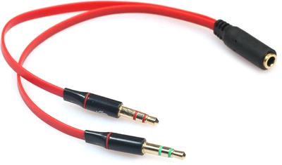 Перехідник Audio Jack TRRS F -> 2xM (Audio+MIC)