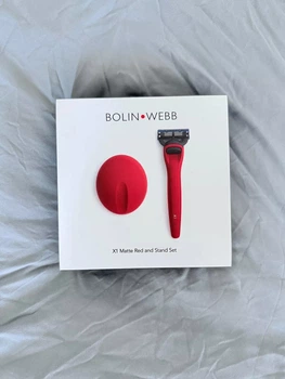 Подарочный набор для бритья Bolin Webb X1 Red для мужчин станок и магнитная подставка красный