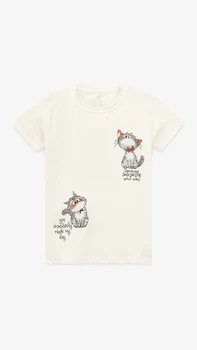 Футболка с принтом для девочки Dinomin 4113 98 см Молочный shop (2000999487897)