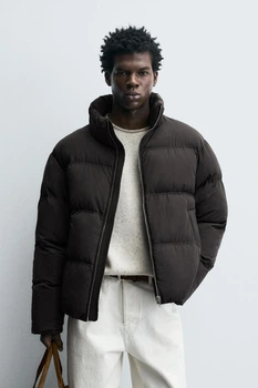 Куртка Zara дута коричневий 3286/540/700 S