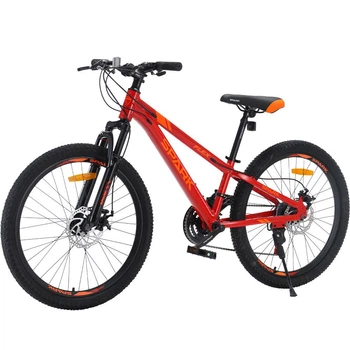 Гірський підлітковий велосипед Spark FLEX 24", алюмінієва рама 12", 21 швидкість, дискові гальма, червоний