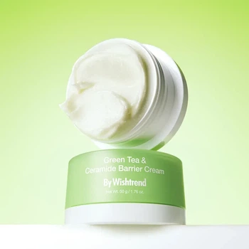 Восстанавливающий крем для лица By Wishtrend Green Tea & Ceramide Barrier Cream с зеленым чаем и керамидами 50 г
