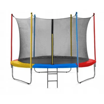 Батут Just Fun 305 см Multicolor с внутренней сеткой и лестницей (разноцветный)
