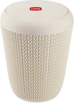 Kosz na śmieci Curver Knit 7 l Kremowy 235057 (3253920777003)
