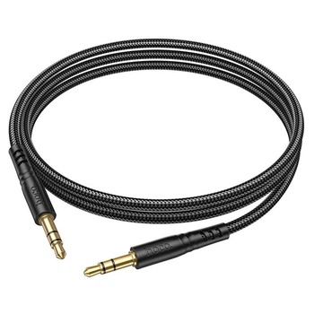 Аудиокабель AUX Hoco UPA24 Smooth 3.5 мм mini-Jack — 3.5 мм mini-Jack в нейлоновой оплетке 1 м Черный