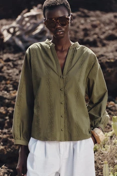 Рубашка с прорезной вышивкой Zara 8741/030 - XS