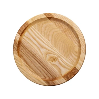 Разделочная доска деревянная кухонная 25 см круглая досточка для сервировки и подачи нарезки Ясень