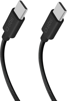 Кабель SBS USB-C - USB-C 100W PD 1.5 м Black (TECABLETISSUETCC32K)