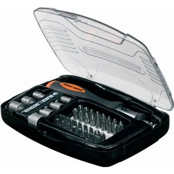 Набор бит BLACK+DECKER, Phillips, Pozidriv, Torx, Slotted, PH1, PH2, PH3, PZ1, PZ2, PZ3, T10, 15, 20, S1, S2, S3, L=25 мм, 40