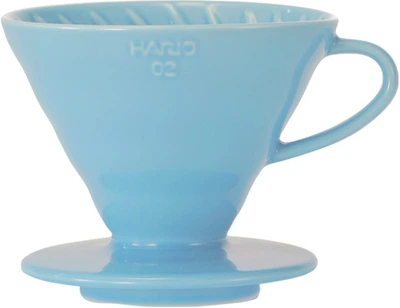 Пуровер Hario V60 02 голубой на 1-4 чашки (4977642729735)