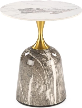 Столик Halmar Rosa Білий мармур / Сірий мармур / Золотий (5905248129672)