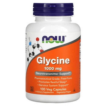 Гліцин Now Foods (Glycine) 1000 мг 100 капсул (NOW-00107)