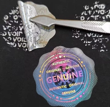Голографічна захисна наліпка VOID “Genuine / Authentic” 30 мм (25шт.)
