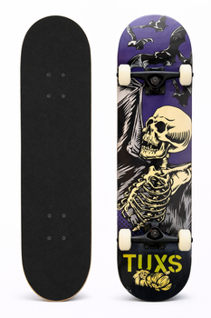 Скейтборд деревянный череп SP-Sport Skateboard Scull Tuxs 4411-10 размер 78х20см Black-Multicolor