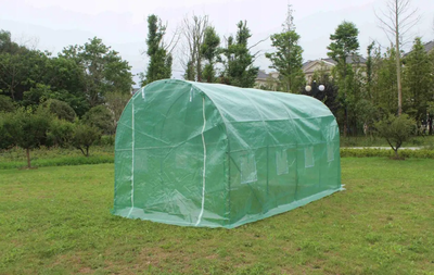 Теплица садовая арочная 9 м² 4,5×2×2 м с армированной пленкой 140 г/м² зеленая для сада и огорода