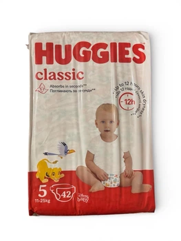 Подгузники детские Huggies classic 5 11-25кг 42шт