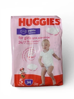 Детские подгузники-трусики Huggies Pants 5 12-17 кг 34 шт GIRL