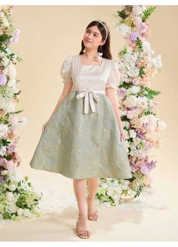 Платье SHEIN 158 Бежевый sk2403255369513551