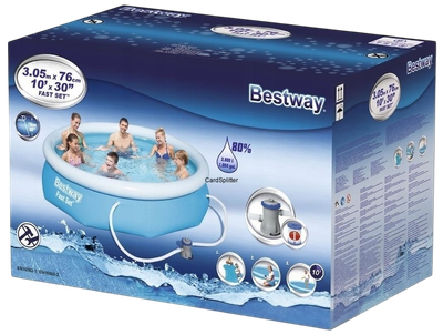 Basen rozporowy Bestway B57270 kołnierzowy + filtr 300 x 76 cm (6942138951295)