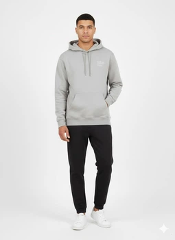 Худі на флісі H&M M Сірий 1007262_Малюнок
