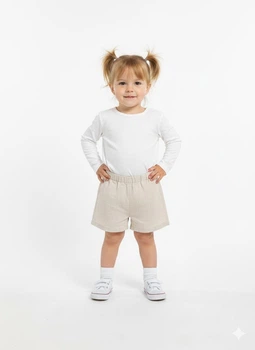 Шорты H&M 140 Светло-бежевый 1215983