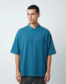 Поло H&M M Синий 34-0024