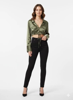 Блуза H&M M Хакі 1081677