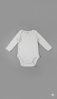 Боди лонгслив H&M 68 Светло-бежевый 1134422_мален.сердеч.
