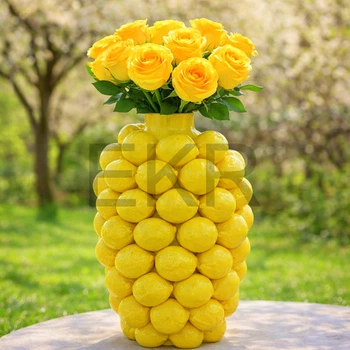 Ваза порцелянова Lemon (Лимон) Жовтий D 26 х 43 см (457-337)