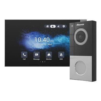 Комплект IP-видеодомофона Akuvox: домофон с WiFi 8" S563W + видеопанель 2Mp DB01 (DB01 + S563W) (00-00002982)