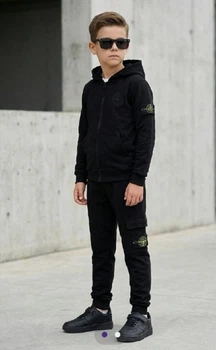 Спортивный костюм Stone Island черный на 12-13 лет 158 см