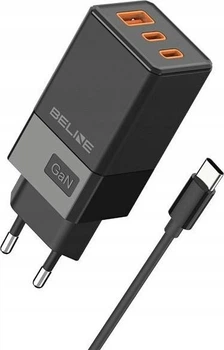 Ładowarka sieciowa Beline Wall Charger 2xUSB C+USB A GaN 65W + cable USB-C Black (BLN3CB65C U65 PD+QC 65W)