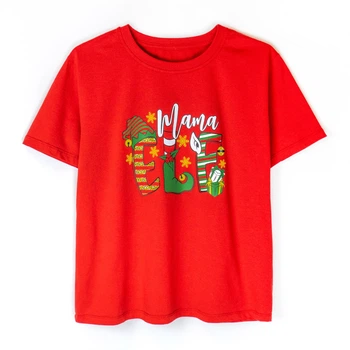 Новогодняя женская футболка Dexter`s mama elf кулир xl красный